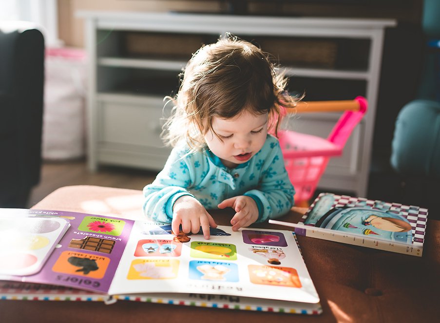 image of child reading